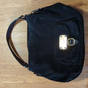 Michael Kors Black Suede Satchel